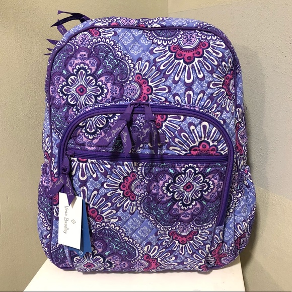 Vera Bradley Handbags - Vera Bradley Campus Tech Backpack Lilac Tapestry